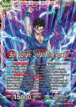 [BT22-001] Son Gohan // Son Gohan, Unfaltering Power (Foil)