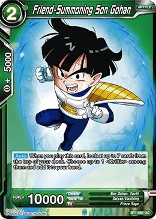 [BT1-061] Friend-Summoning Son Gohan