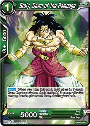 [BT1-076] Broly, Dawn of the Rampage