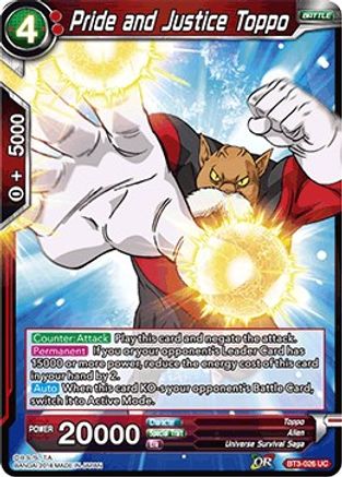 [BT3-026] Pride and Justice Toppo