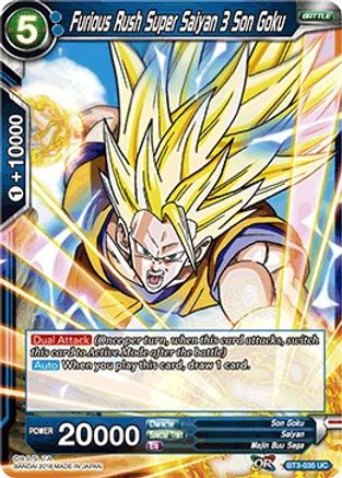 [BT3-035] Furious Rush Super Saiyan 3 Son Goku