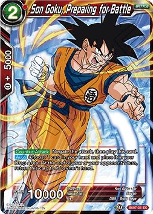 [EX07-01] Son Goku, Preparing for Battle (Foil)