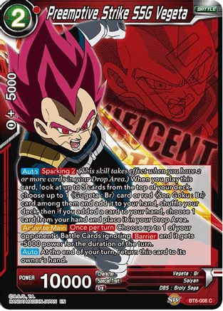 [BT6-008] Preemptive Strike SSG Vegeta (Magnificent Collection)