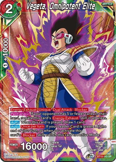 [BT15-143] Vegeta, Omnipotent Elite (SR)