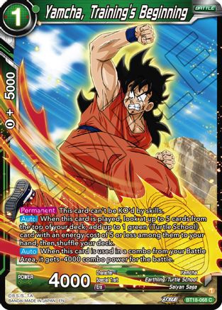 [BT18-068] Yamcha, Training's Beginning