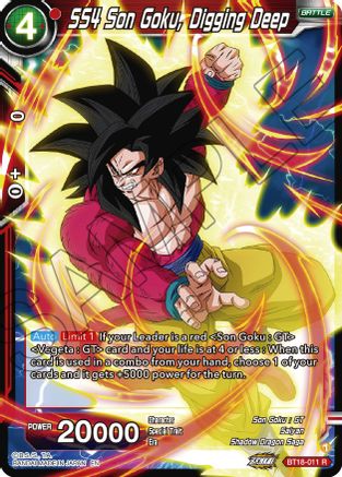 [BT18-011] SS4 Son Goku, Digging Deep