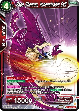 [BT18-025] Rage Shenron, Impenetrable Evil