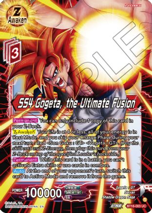 [BT18-003] SS4 Gogeta, the Ultimate Fusion