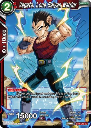 [BT18-018] Vegeta, Lone Saiyan Warrior (Foil)