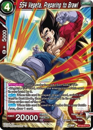 [BT18-017] SS4 Vegeta, Preparing to Brawl