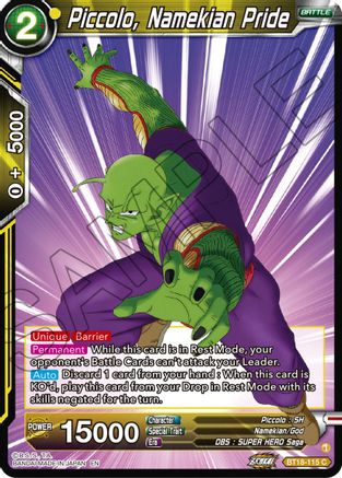 [BT18-115] Piccolo, Namekian Pride