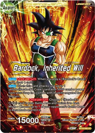 [BT18-089] Bardock's Crew // Bardock, Inherited Will