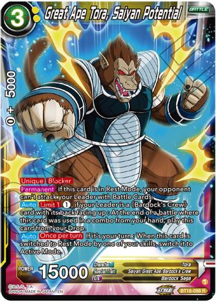 [BT18-098] Great Ape Tora, Saiyan Potential