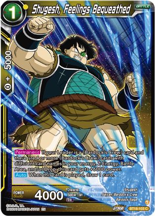 [BT18-103] Shugesh, Feelings Bequeathed