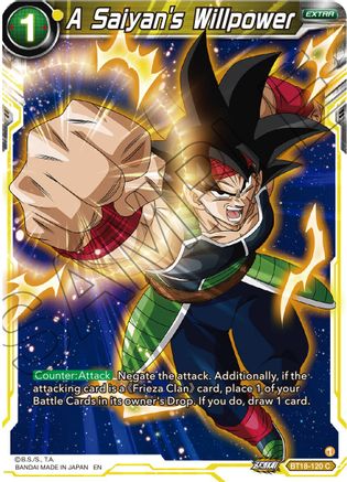 [BT18-120] A Saiyan's Willpower (Foil)