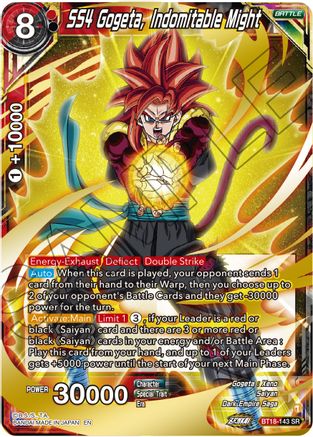 [BT18-143] SS4 Gogeta, Indomitable Might