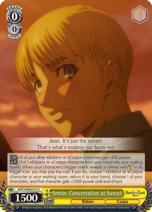 [SX04-015 C] Armin: Conversation at Sunset