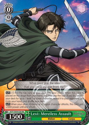 [SX04-026 RR] Levi: Merciless Assault