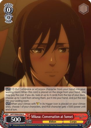 [SX04-054 U] Mikasa: Conversation at Sunset