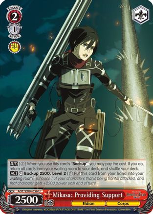 [SX04-056 U] Mikasa: Providing Support