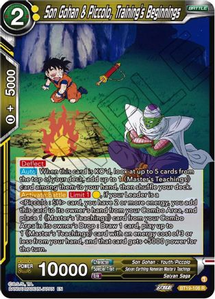 [BT19-108] Son Gohan & Piccolo, Training's Beginnings