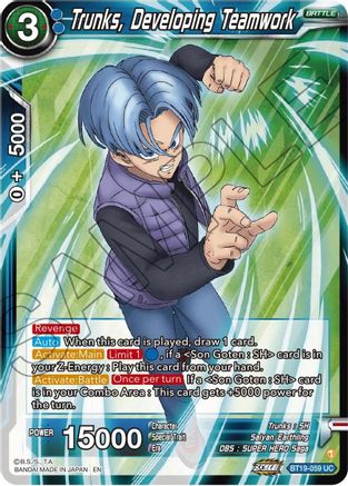 [BT19-059] Trunks, Developing Teamwork