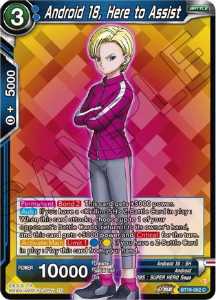 [BT19-062] Android 18, Here to Assist