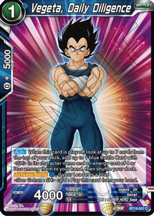 [BT19-057] Vegeta, Daily Diligence