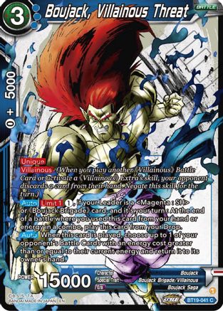 [BT19-041] Boujack, Villainous threat (Foil)