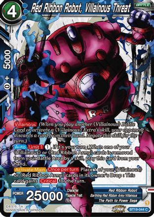 [BT19-044] Red Ribbon Robot, Villainous threat (Foil)