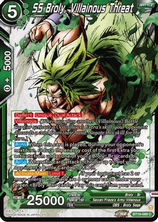 [BT19-089] SS Broly, Villainous Threat