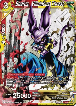 [BT19-143] Beerus, Villainous Threat (Foil)