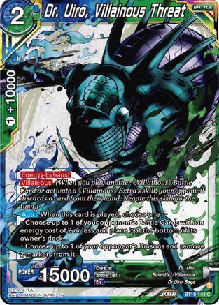 [BT19-144] Dr. Uiro, Villainous Threat (Foil)