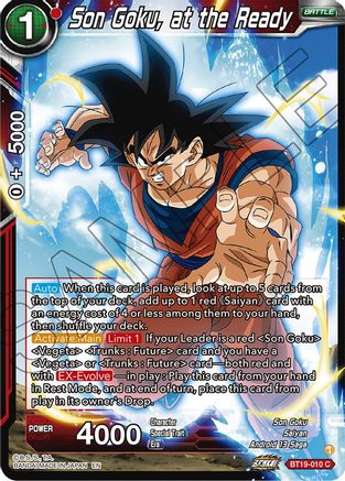 [BT19-010] Son Goku, at the Ready (Foil)