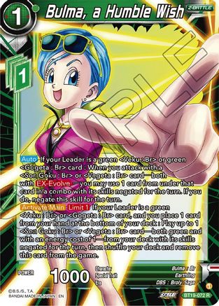 [BT19-072] Bulma, a Humble Wish (Foil)