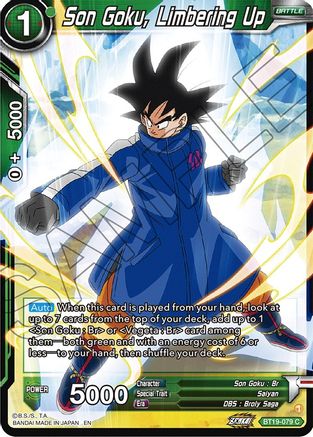 [BT19-079] Son Goku, Limbering Up (Foil)