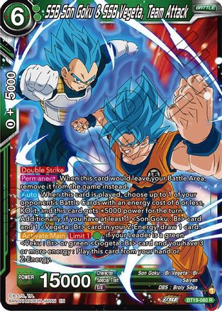 [BT19-080] SSB Son Goku & SSB Vegeta, Team Attack (Foil)