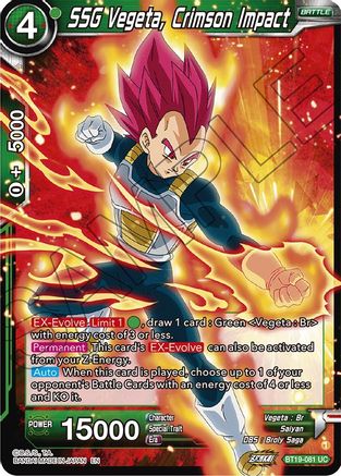 [BT19-081] SSG Vegeta, Crimson Impact (Foil)