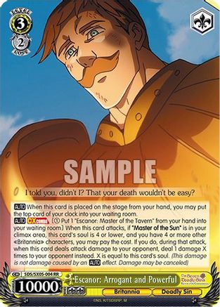 [SDS/SX05-004 RR] Escanor: Arrogant and Powerful