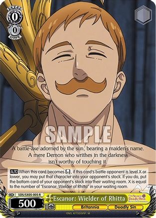 [SDS/SX05-005 R] Escanor: Wielder of Rhitta