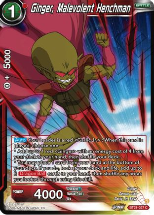 [BT21-027] Ginger, Malevolent Henchman (Foil)