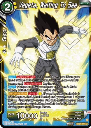 [BT21-114] Vegeta, Waiting To See (Foil)