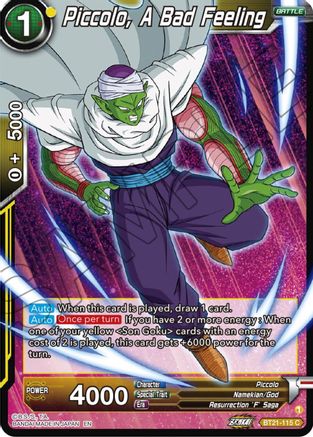 [BT21-115] Piccolo, A Bad Feeling (Foil)