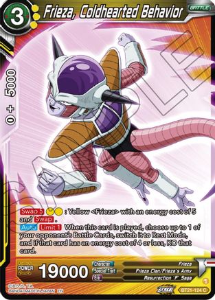 [BT21-124] Frieza, Coldhearted Behavior (Foil)