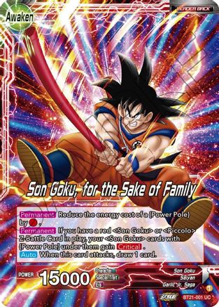 [BT21-001] Son Goku // Son Goku, for the Sake of Family (Foil)