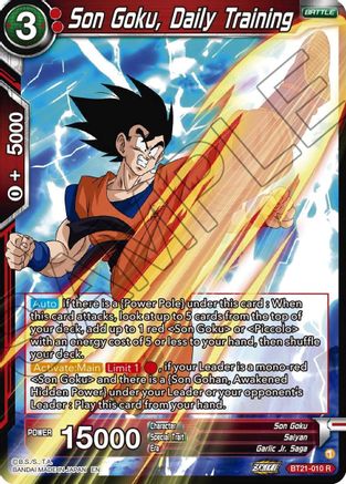 [BT21-010] Son Goku, Daily Training (Foil)