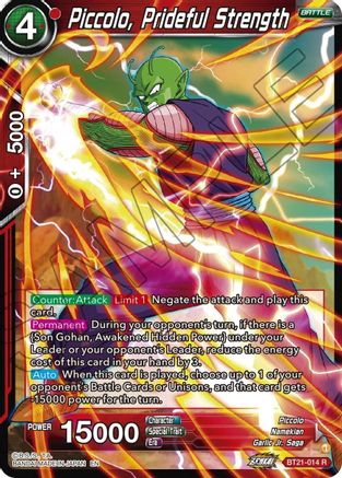 [BT21-014] Piccolo, Prideful Strength (Foil)