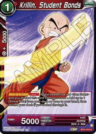 [BT21-018] Krillin, Student Bonds (Foil)