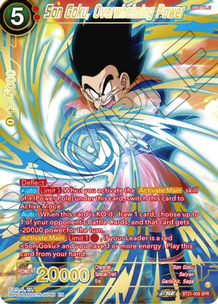 [BT21-008] Son Goku, Overwhelming Power (SPR)