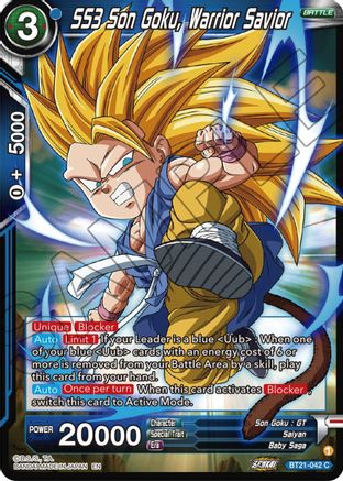 [BT21-042] SS3 Son Goku, Warrior Savior (Foil)